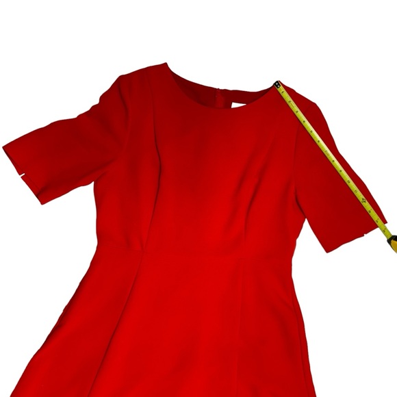 L. K. Bennett Red Cayla Midi Dress Size 10 - Picture 15 of 16